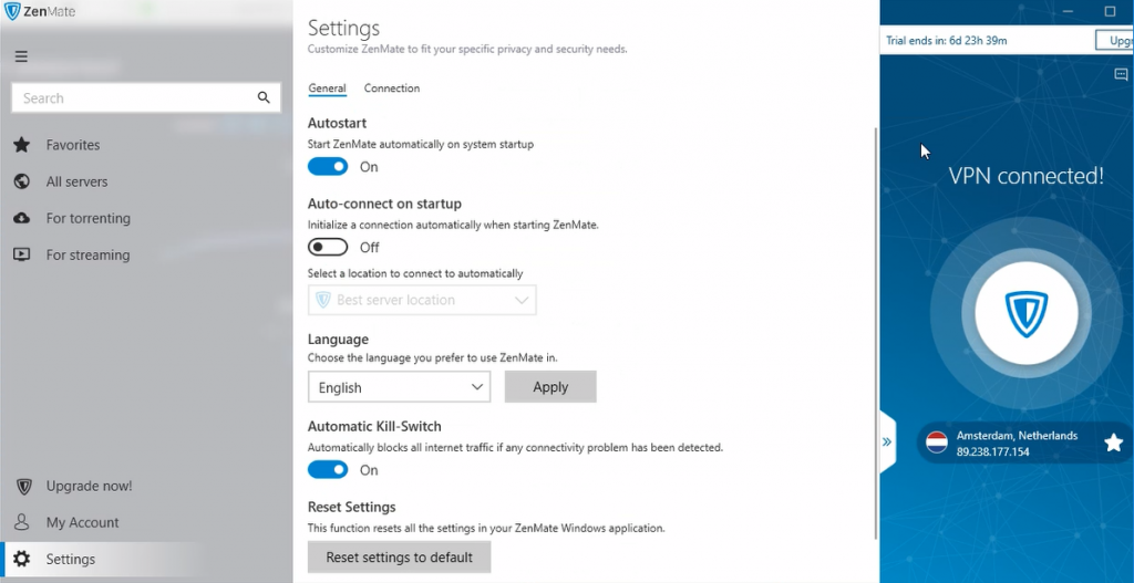 Zenmate VPN Windows instellingen