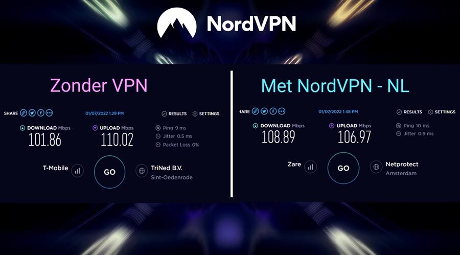 NordVPN Android snelheid