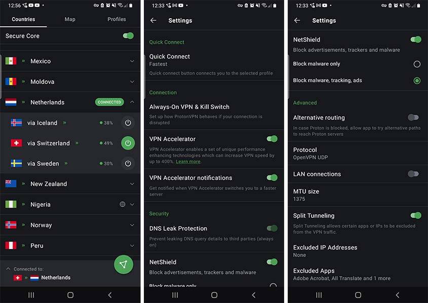 protonvpn android instellingen