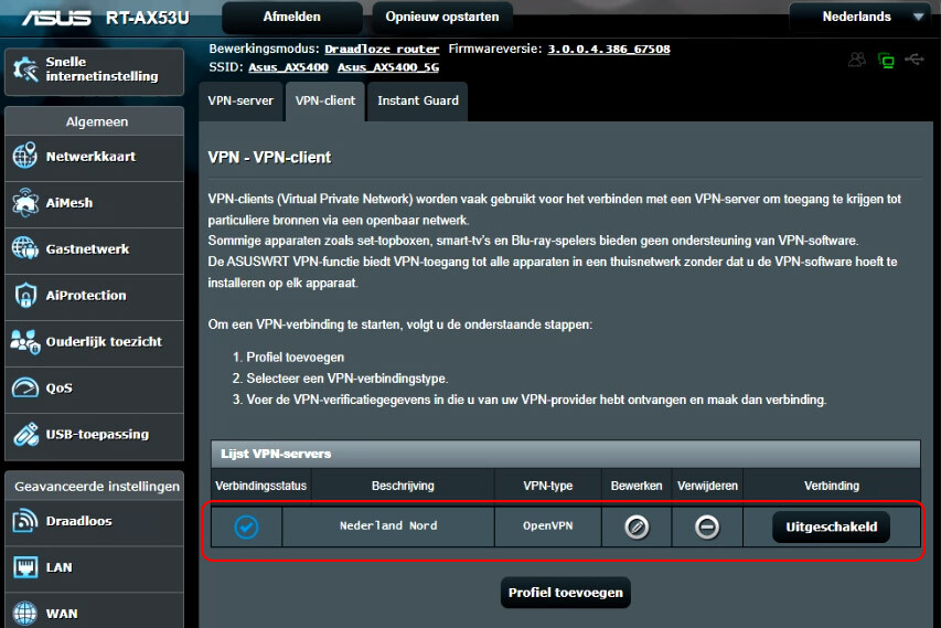 VPN op router Nederland