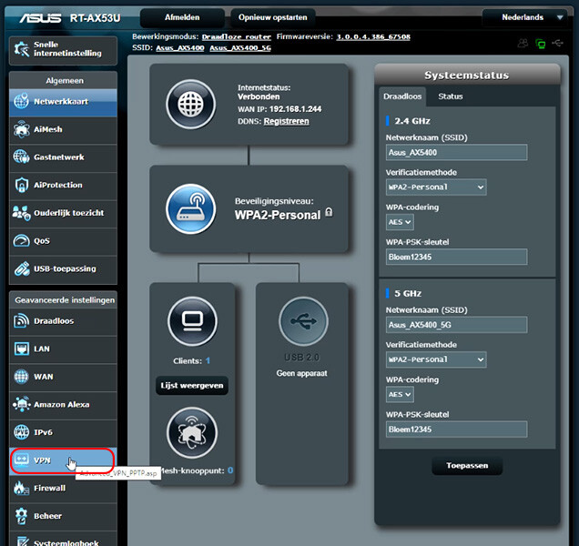 VPN router Asus router