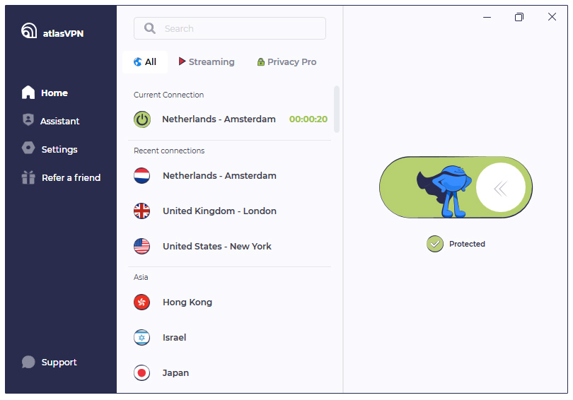 AtlasVPN windows client